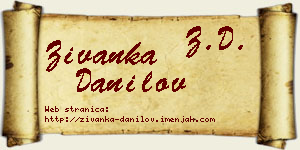 Živanka Danilov vizit kartica